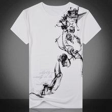 Load image into Gallery viewer, Chinoiserie Ink Printing Fashion O-Neck Short Sleeve Men Summer T-shirt Top Tee - provenclothes