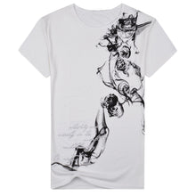 Load image into Gallery viewer, Chinoiserie Ink Printing Fashion O-Neck Short Sleeve Men Summer T-shirt Top Tee - provenclothes