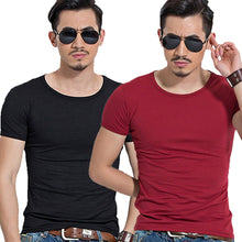 Load image into Gallery viewer, Men's Fashion Summer Short Sleeve T-shirt Solid Fitness Tight-fitting Sportswear - provenclothes