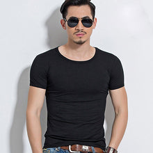 Load image into Gallery viewer, Men's Fashion Summer Short Sleeve T-shirt Solid Fitness Tight-fitting Sportswear - provenclothes