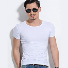 Load image into Gallery viewer, Men's Fashion Summer Short Sleeve T-shirt Solid Fitness Tight-fitting Sportswear - provenclothes