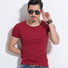 Load image into Gallery viewer, Men's Fashion Summer Short Sleeve T-shirt Solid Fitness Tight-fitting Sportswear - provenclothes