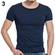 Load image into Gallery viewer, Men's Fashion Summer Short Sleeve T-shirt Solid Fitness Tight-fitting Sportswear - provenclothes