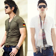 Load image into Gallery viewer, Men's Fashion Cool Army Style Casual Comfortable Short Sleeve V-neck T-shirt - provenclothes
