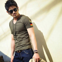 Load image into Gallery viewer, Men's Fashion Cool Army Style Casual Comfortable Short Sleeve V-neck T-shirt - provenclothes