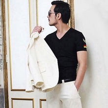 Load image into Gallery viewer, Men's Fashion Cool Army Style Casual Comfortable Short Sleeve V-neck T-shirt - provenclothes