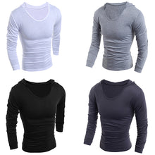 Load image into Gallery viewer, Men Slim Fit Casual Letters Long Sleeve Simple Hooded T-Shirt Top Sportwear - provenclothes