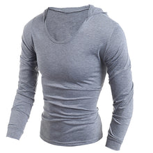 Load image into Gallery viewer, Men Slim Fit Casual Letters Long Sleeve Simple Hooded T-Shirt Top Sportwear - provenclothes