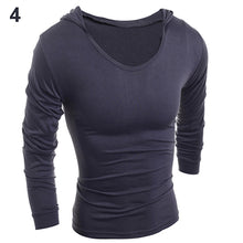 Load image into Gallery viewer, Men Slim Fit Casual Letters Long Sleeve Simple Hooded T-Shirt Top Sportwear - provenclothes