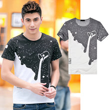 Load image into Gallery viewer, Men's Fashion Summer Milk Poured Pattern Printed Short Sleeve Round Neck T-shirt - provenclothes