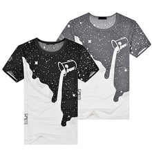 Load image into Gallery viewer, Men's Fashion Summer Milk Poured Pattern Printed Short Sleeve Round Neck T-shirt - provenclothes