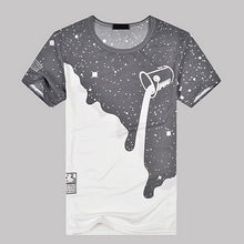 Load image into Gallery viewer, Men's Fashion Summer Milk Poured Pattern Printed Short Sleeve Round Neck T-shirt - provenclothes