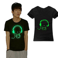 Load image into Gallery viewer, Fashion Men's Glow in The Dark Luminous Music Cartoon Kid Pattern T-Shirt Tee - provenclothes