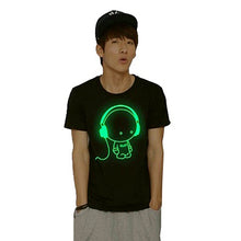 Load image into Gallery viewer, Fashion Men's Glow in The Dark Luminous Music Cartoon Kid Pattern T-Shirt Tee - provenclothes