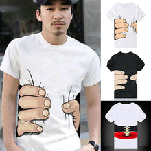 Load image into Gallery viewer, Creative 3D Big Hand Bone Print Short Sleeve T-shirt Tee Summer Fashion Top - provenclothes