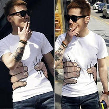Load image into Gallery viewer, Creative 3D Big Hand Bone Print Short Sleeve T-shirt Tee Summer Fashion Top - provenclothes