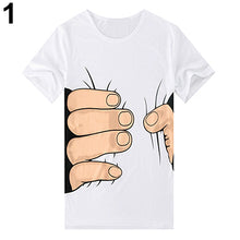 Load image into Gallery viewer, Creative 3D Big Hand Bone Print Short Sleeve T-shirt Tee Summer Fashion Top - provenclothes