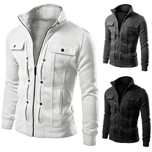 Load image into Gallery viewer, Men's Stand Collar Zipper Hoodies Sweatshirt Tracksuit Sports Casual Jacket Coat - provenclothes