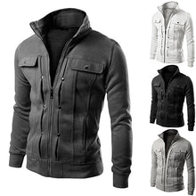 Load image into Gallery viewer, Men's Stand Collar Zipper Hoodies Sweatshirt Tracksuit Sports Casual Jacket Coat - provenclothes