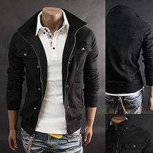 Load image into Gallery viewer, Men's Stand Collar Zipper Hoodies Sweatshirt Tracksuit Sports Casual Jacket Coat - provenclothes