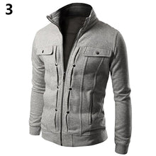 Load image into Gallery viewer, Men's Stand Collar Zipper Hoodies Sweatshirt Tracksuit Sports Casual Jacket Coat - provenclothes