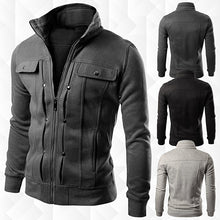 Load image into Gallery viewer, Men's Stand Collar Zipper Hoodies Sweatshirt Tracksuit Sports Casual Jacket Coat - provenclothes