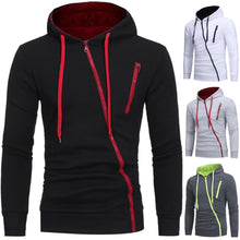 Load image into Gallery viewer, Men's Casual Long Sleeve Hoodie Slim Fit Slant Zipper Sweatershirt Sports Top - provenclothes