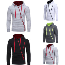 Load image into Gallery viewer, Men's Casual Long Sleeve Hoodie Slim Fit Slant Zipper Sweatershirt Sports Top - provenclothes