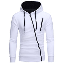 Load image into Gallery viewer, Men's Casual Long Sleeve Hoodie Slim Fit Slant Zipper Sweatershirt Sports Top - provenclothes