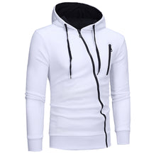 Load image into Gallery viewer, Men's Casual Long Sleeve Hoodie Slim Fit Slant Zipper Sweatershirt Sports Top - provenclothes