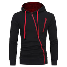 Load image into Gallery viewer, Men's Casual Long Sleeve Hoodie Slim Fit Slant Zipper Sweatershirt Sports Top - provenclothes