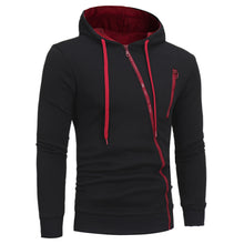 Load image into Gallery viewer, Men's Casual Long Sleeve Hoodie Slim Fit Slant Zipper Sweatershirt Sports Top - provenclothes
