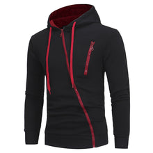 Load image into Gallery viewer, Men's Casual Long Sleeve Hoodie Slim Fit Slant Zipper Sweatershirt Sports Top - provenclothes