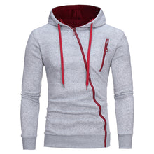Load image into Gallery viewer, Men's Casual Long Sleeve Hoodie Slim Fit Slant Zipper Sweatershirt Sports Top - provenclothes