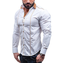 Load image into Gallery viewer, Men's Fashion Cotton Blend Turn-Down Collar Autumn Fall Long Sleeve Shirts - provenclothes