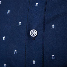 Load image into Gallery viewer, Men's Fashion Skull Prints Long Sleeve Casual Patchwork Button Down Dress Shirt - provenclothes