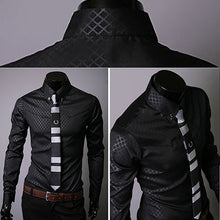 Load image into Gallery viewer, Fashion Men Argyle Luxury Business Style Slim Fit Long Sleeve Casual Dress Shirt - provenclothes