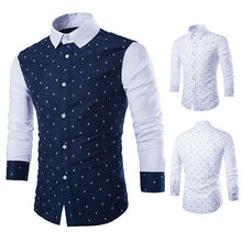 Load image into Gallery viewer, Men's Fashion Casual Skull Print Long Sleeves Slim Fit Button Dress Shirt Top - provenclothes