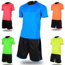 Load image into Gallery viewer, Men's Short Sleeve Jersey Shirt + Shorts Outdoor Football Soccer Sportswear Suit - provenclothes