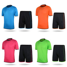Load image into Gallery viewer, Men's Short Sleeve Jersey Shirt + Shorts Outdoor Football Soccer Sportswear Suit - provenclothes