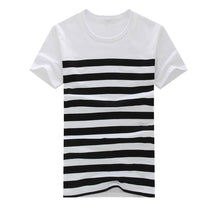 Load image into Gallery viewer, Men Summer Short Sleeve Striped Tee Casual Round Neck T-shirt All-Match Top - provenclothes