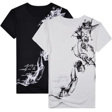 Load image into Gallery viewer, Chinoiserie Ink Printing Fashion O-Neck Short Sleeve Men Summer T-shirt Top Tee - provenclothes