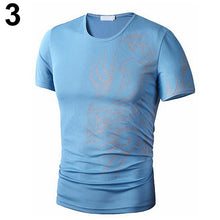 Load image into Gallery viewer, Men Summer Fashion O-Neck Short Sleeve Tattoo Pattern Print Casual T-Shirt - provenclothes