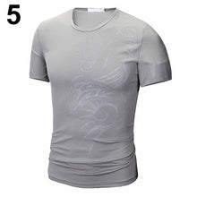 Load image into Gallery viewer, Men Summer Fashion O-Neck Short Sleeve Tattoo Pattern Print Casual T-Shirt - provenclothes