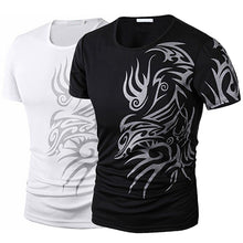 Load image into Gallery viewer, Men Summer Fashion O-Neck Short Sleeve Tattoo Pattern Print Casual T-Shirt - provenclothes
