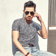 Load image into Gallery viewer, Summer Fashion Men Soft Cotton O-Neck Short Sleeve T-Shirt Slim Bottoming Top - provenclothes