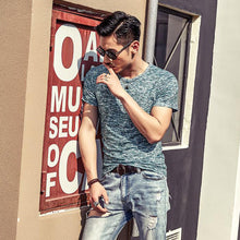 Load image into Gallery viewer, Summer Fashion Men Soft Cotton O-Neck Short Sleeve T-Shirt Slim Bottoming Top - provenclothes