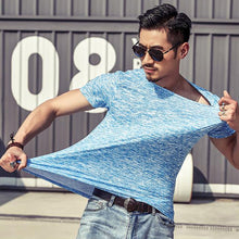 Load image into Gallery viewer, Summer Fashion Men Soft Cotton O-Neck Short Sleeve T-Shirt Slim Bottoming Top - provenclothes