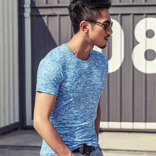 Load image into Gallery viewer, Summer Fashion Men Soft Cotton O-Neck Short Sleeve T-Shirt Slim Bottoming Top - provenclothes