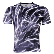 Load image into Gallery viewer, Men's Fashion Summer Casual Rock Style 3D Printing Lightning Short Sleeve T-shirt - provenclothes